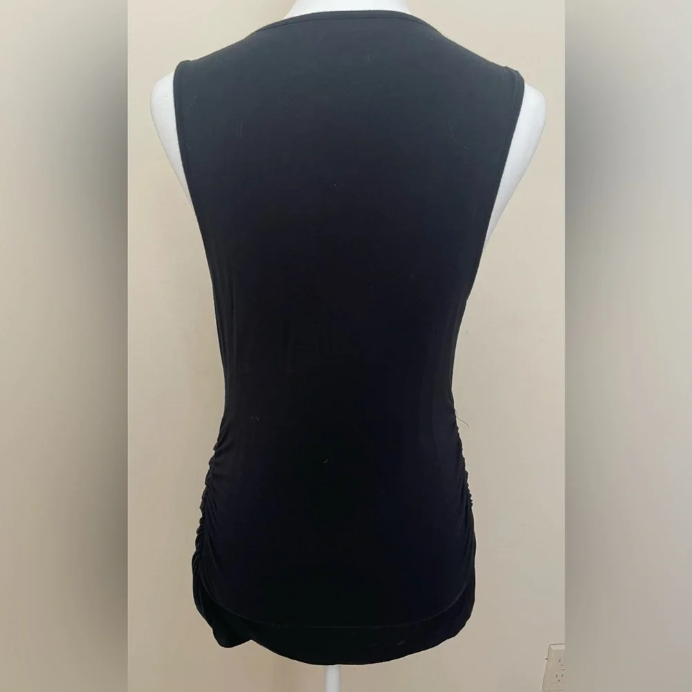 Liz Lange MATERNITY Black Braided Tank Top, Size L - Picture 2 of 6